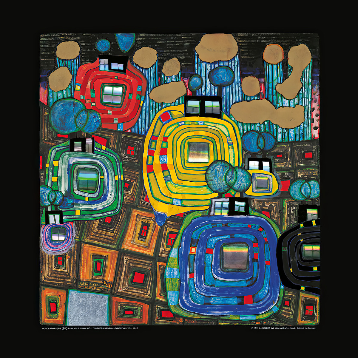 Pavilions and Bungalows for Natives and Foreigners by Friedensreich Hundertwasser