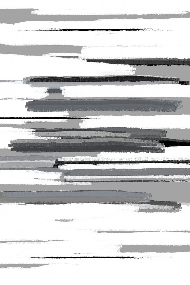 Grey Abstract Strokes by Fun Qui