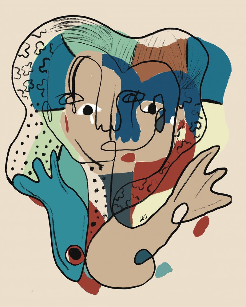 Abstract Line Face by GIovanna Gil Alves