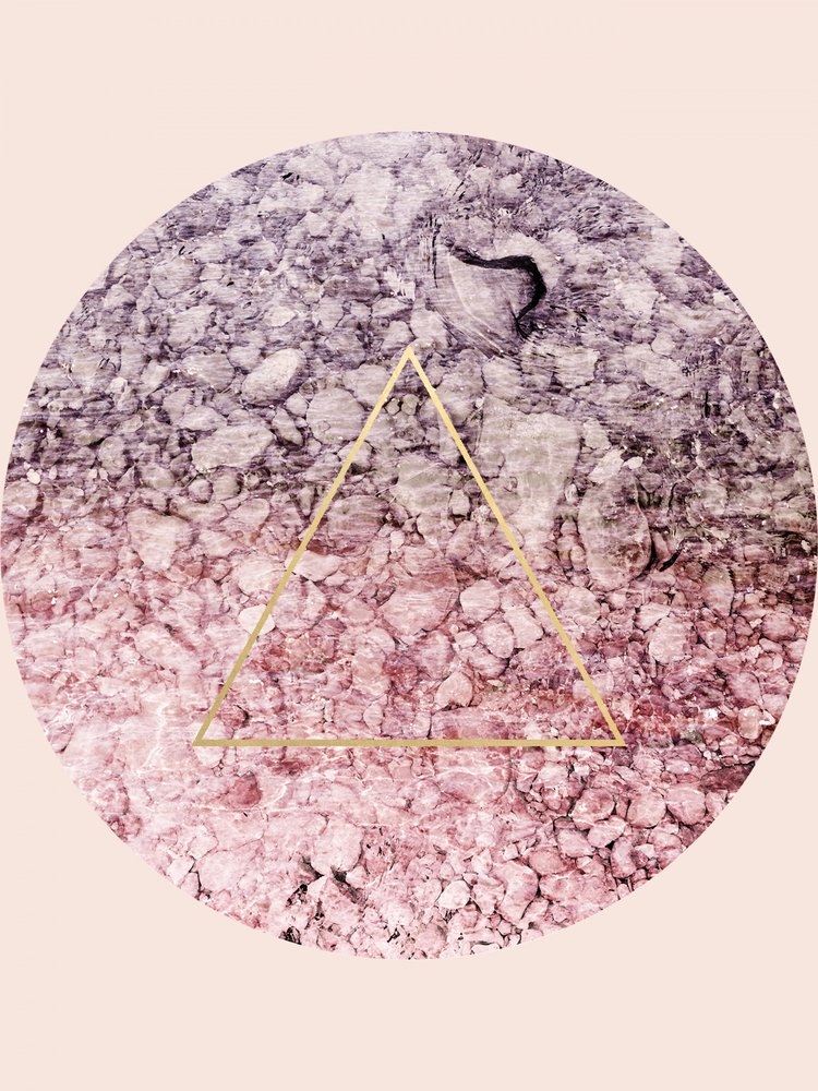Geometric Stone Gold Triangle by Gemma Bardot