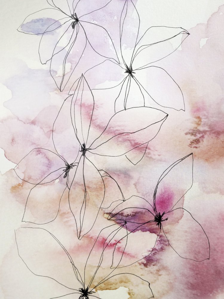 Soft Watercolor Flowers by Gemma Bardot