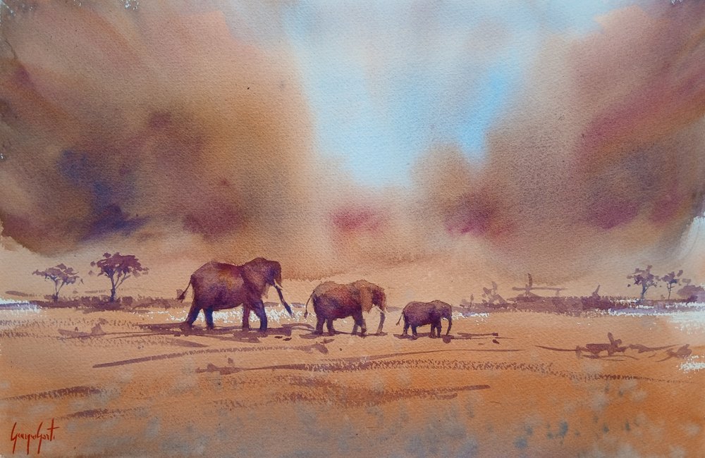 African Elephant Journey by Giorgio Gosti
