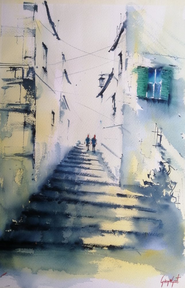 Climbing Old City Steps by Giorgio Gosti