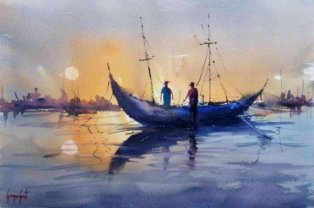 Golden Hour Boaters by Giorgio Gosti