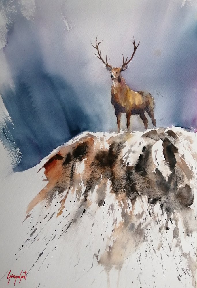 Majestic Mountain Stag by Giorgio Gosti