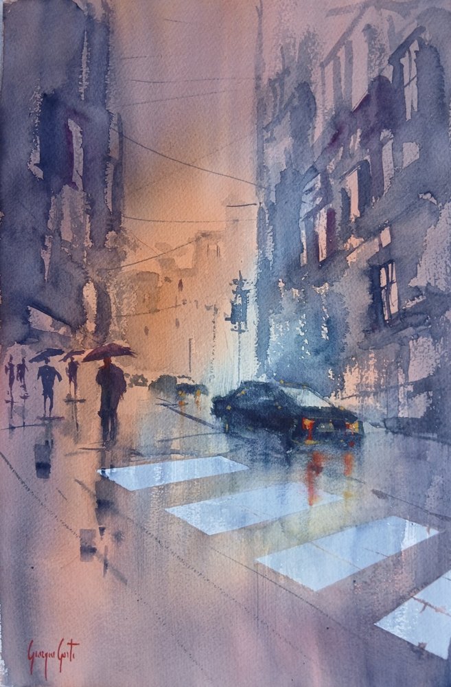Rainy City Reflections by Giorgio Gosti