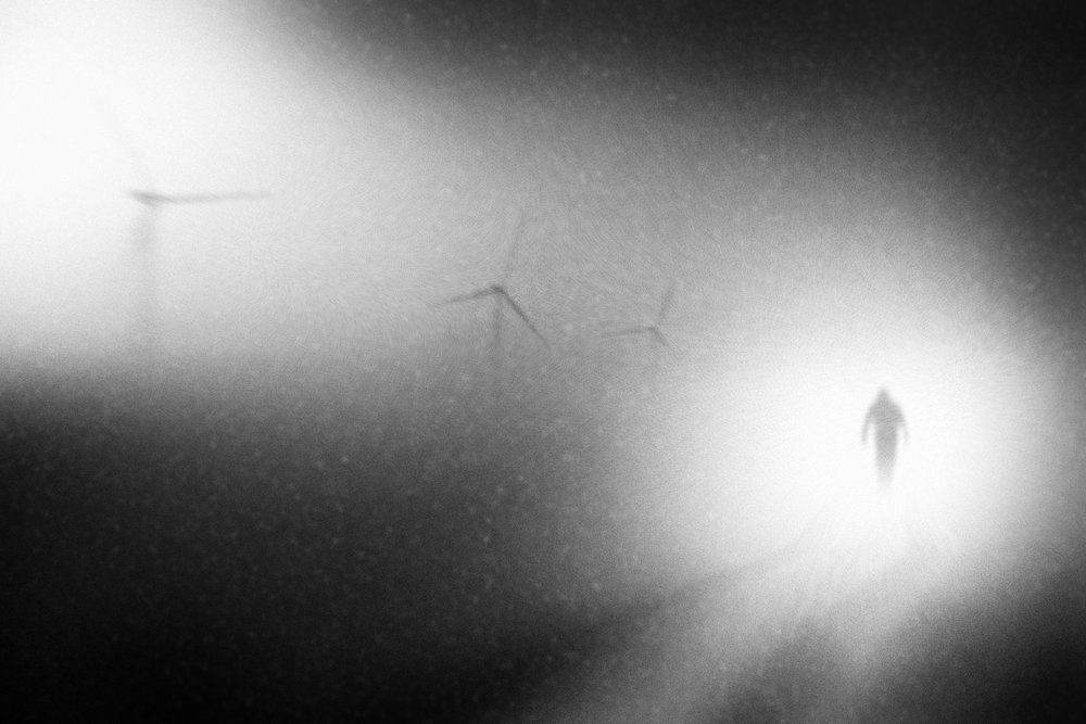 Lone Figure Bright Light by Gustav Davidsson