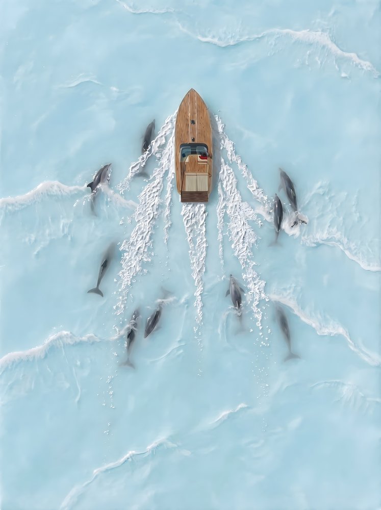 Pod of Dolphins Boat by HUGO