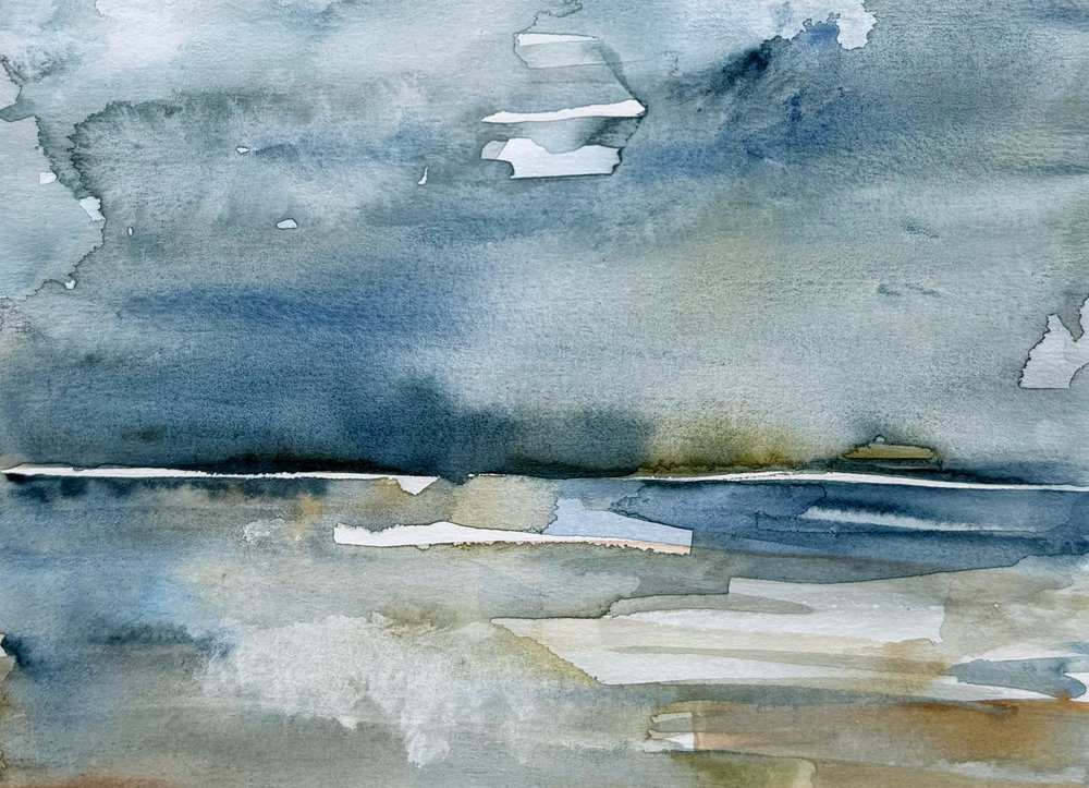 Abstract Seascape Horizon by Helena Ryhle