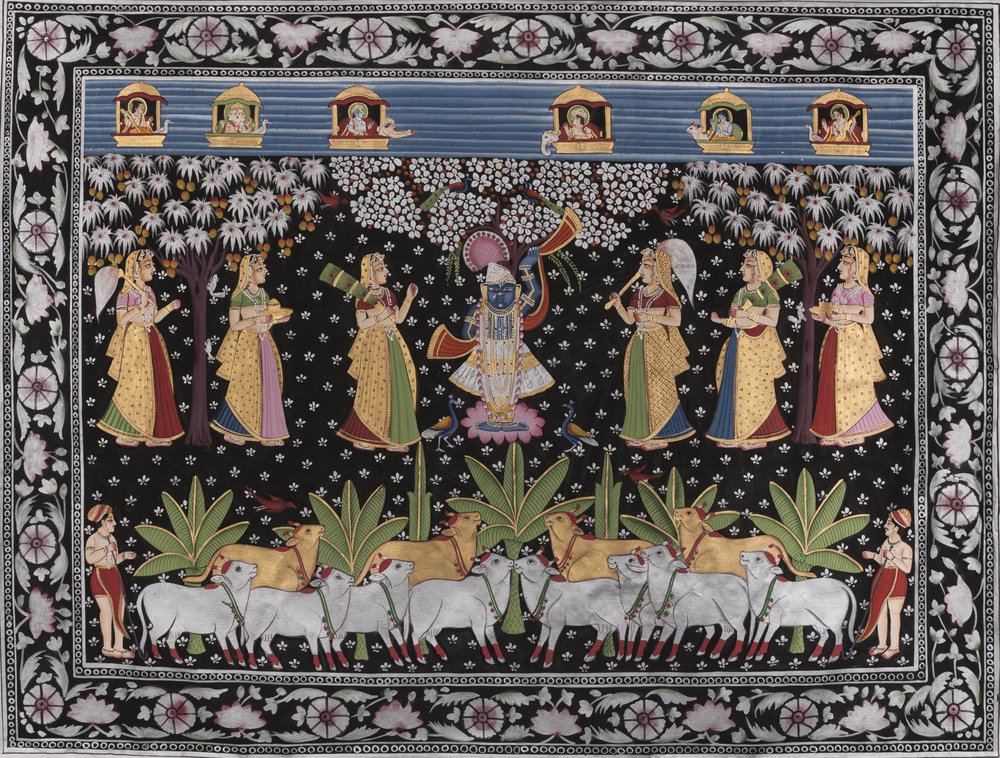 Krishna Gopis and Cows by IMAGINEERS STUDIO