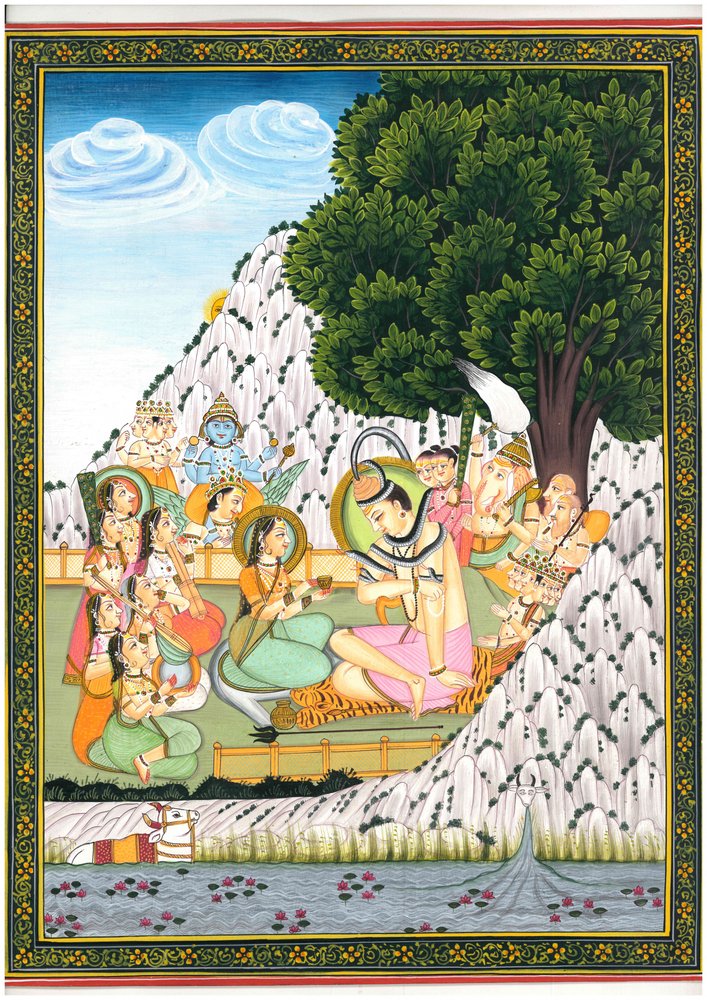 Shiva and Parvati in Divine Gathering by IMAGINEERS STUDIO