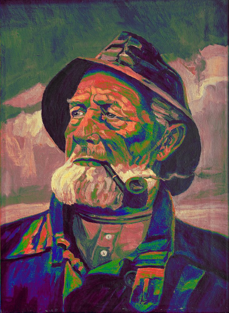 Colorful Fisherman with Pipe by Ida Publishing