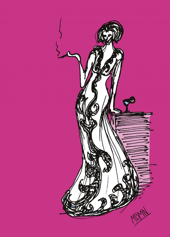 Sophisticated Woman Smoking by Ida Publishing