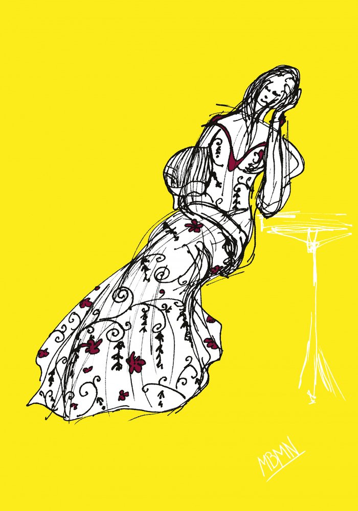 Yellow Fashion Illustration by Ida Publishing