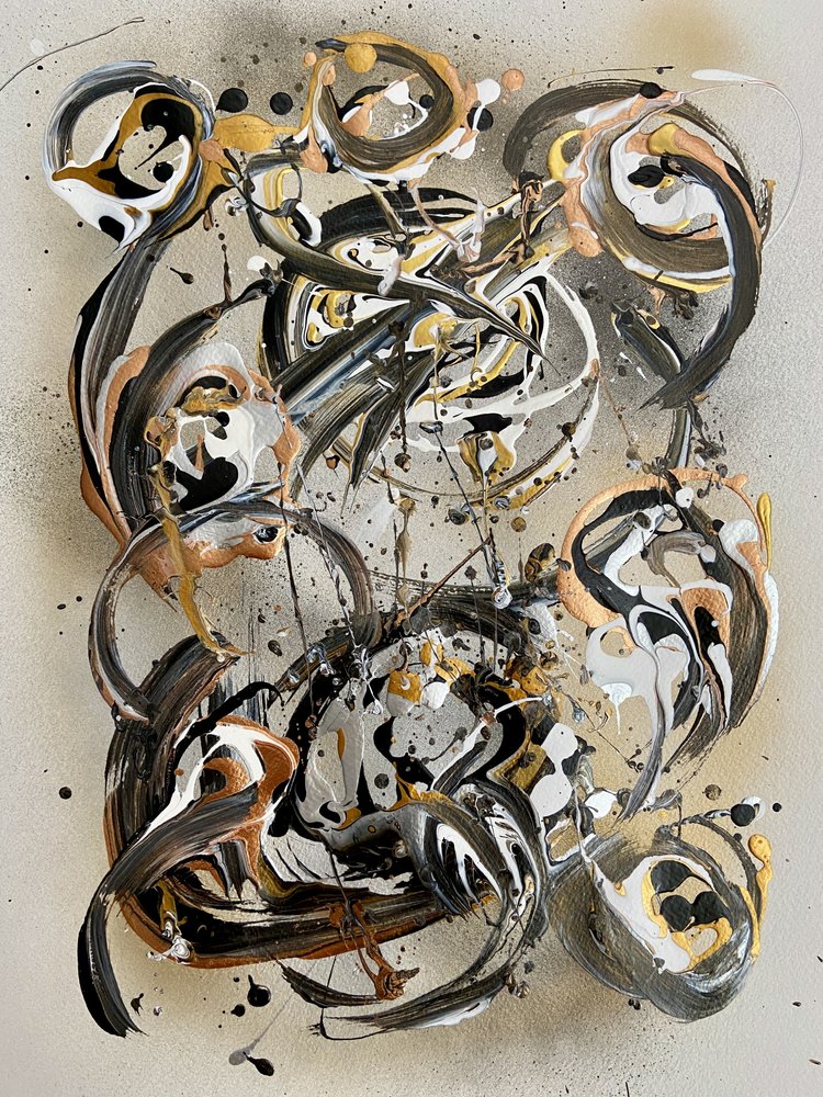 Dynamic Metallic Swirls by Irene Chua