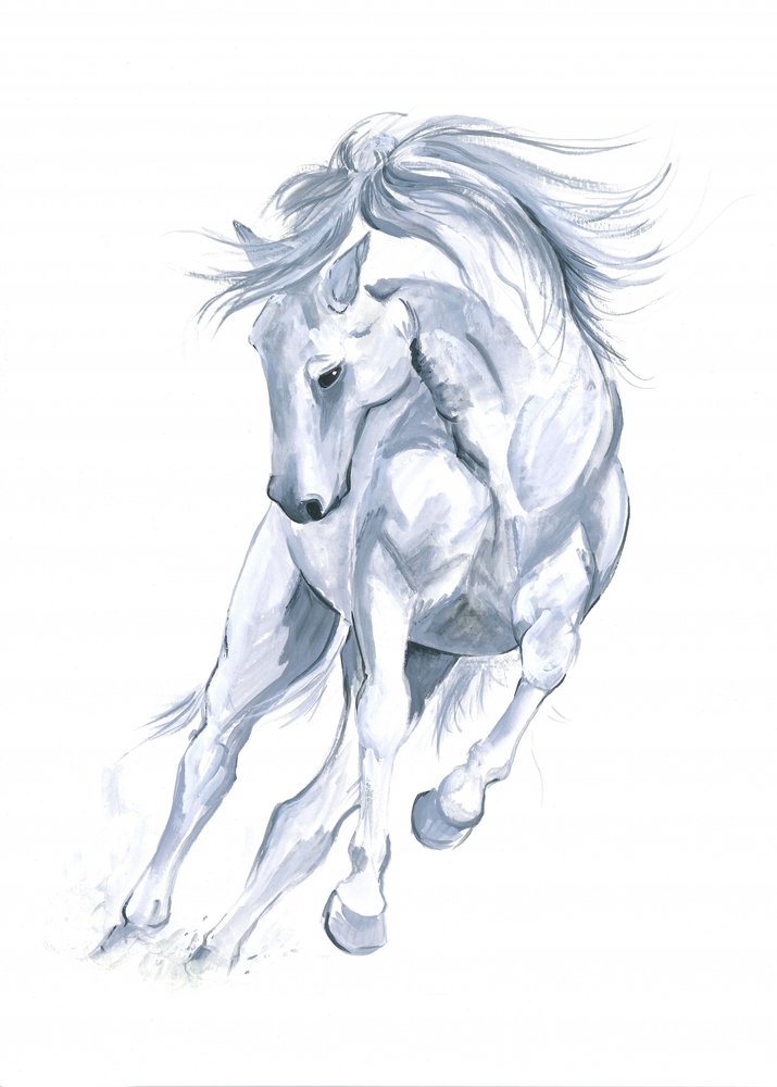 Horse Running Abstract by Isabelle Brent