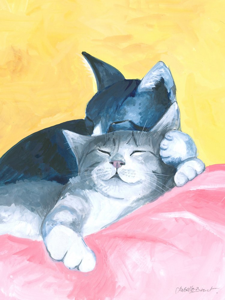 Siesta Cats Abstract by Isabelle Brent
