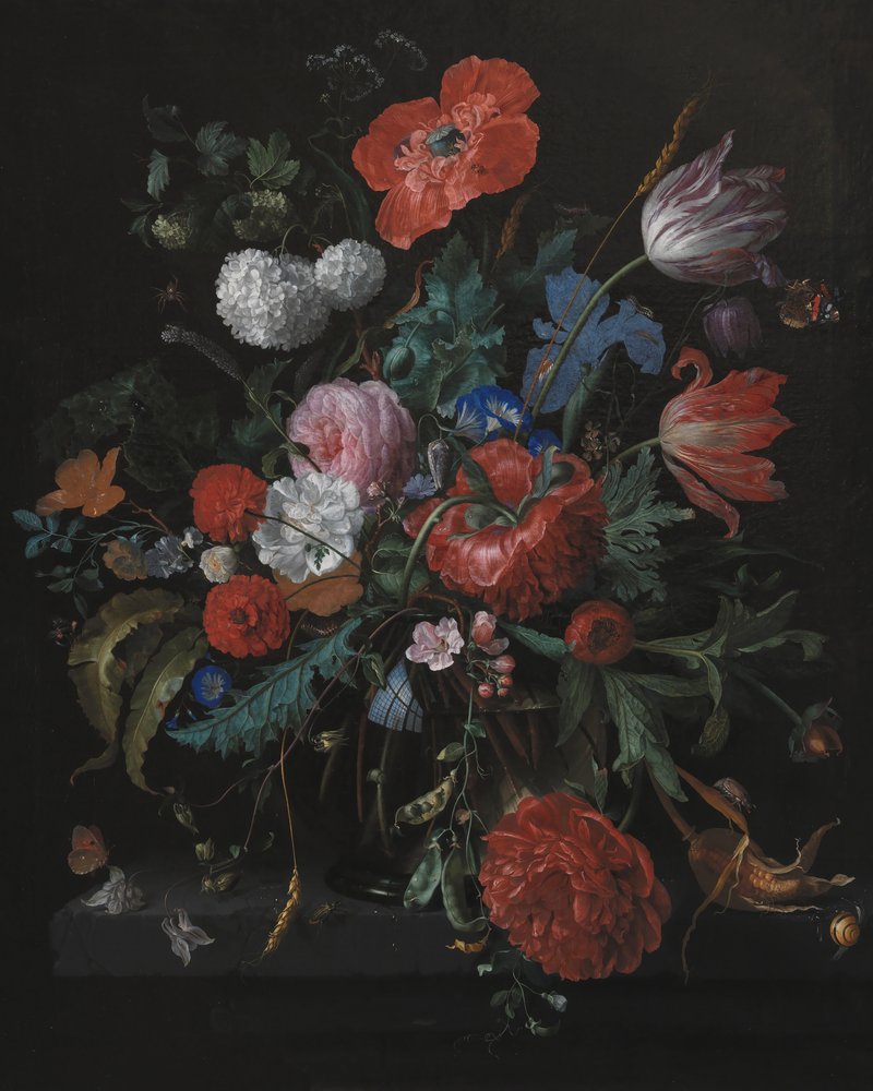 A Bunch of Flowers by Jacob van Walscapelle: Fine art print