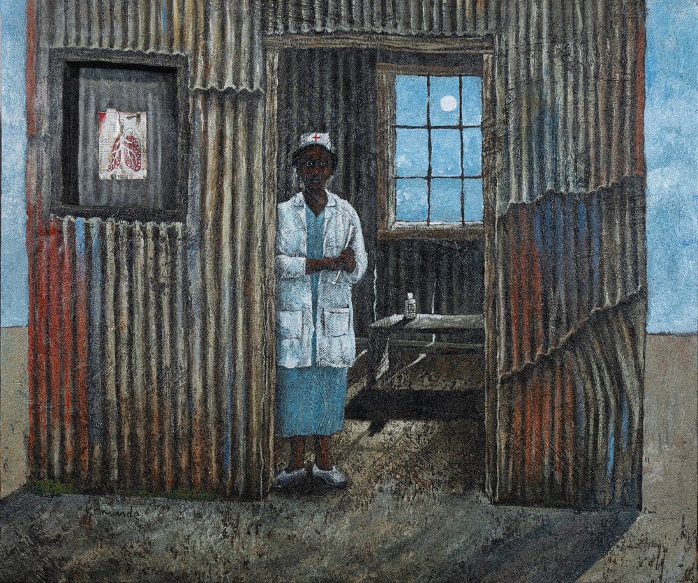 Moonlit Clinic Nurse by James Kamande
