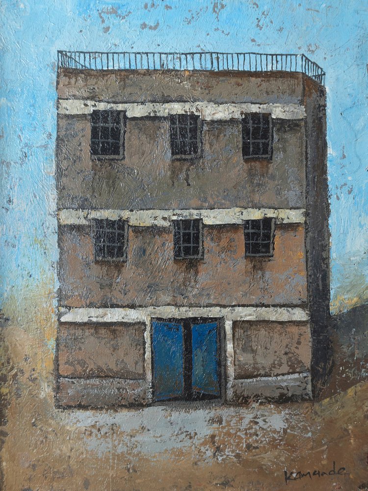 Rustic Building Blue Door by James Kamande