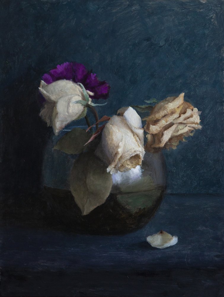 Dark Floral Still Life by James Zamora