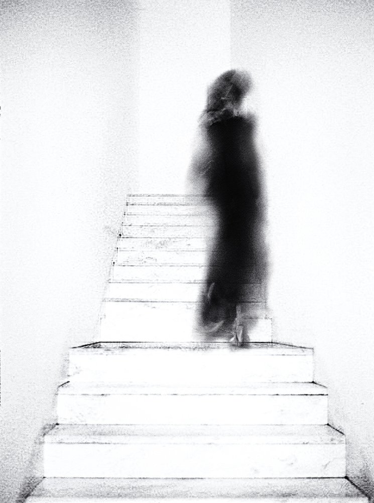 Ethereal Figure on Stairs by Jeffrey Hummel