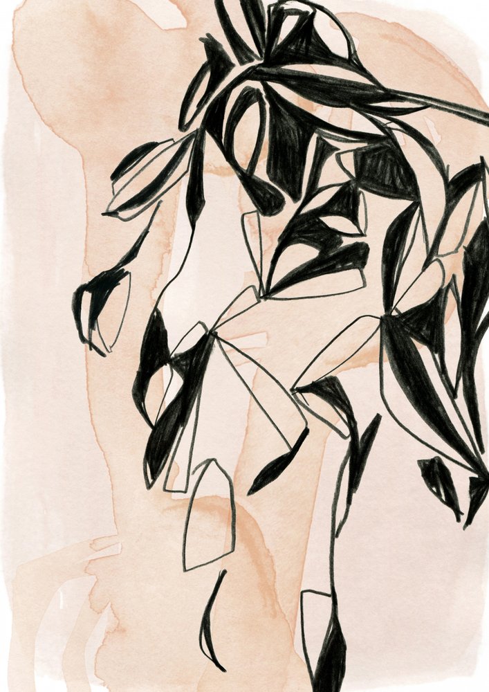 Flowing Abstract Botanicals by Jenja Braun