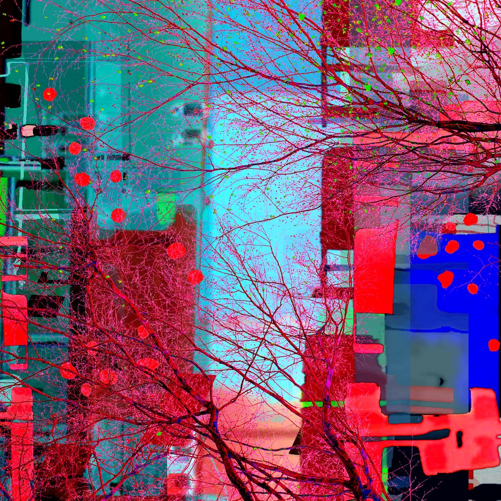 Vibrant Abstract Branches by Jenja Braun
