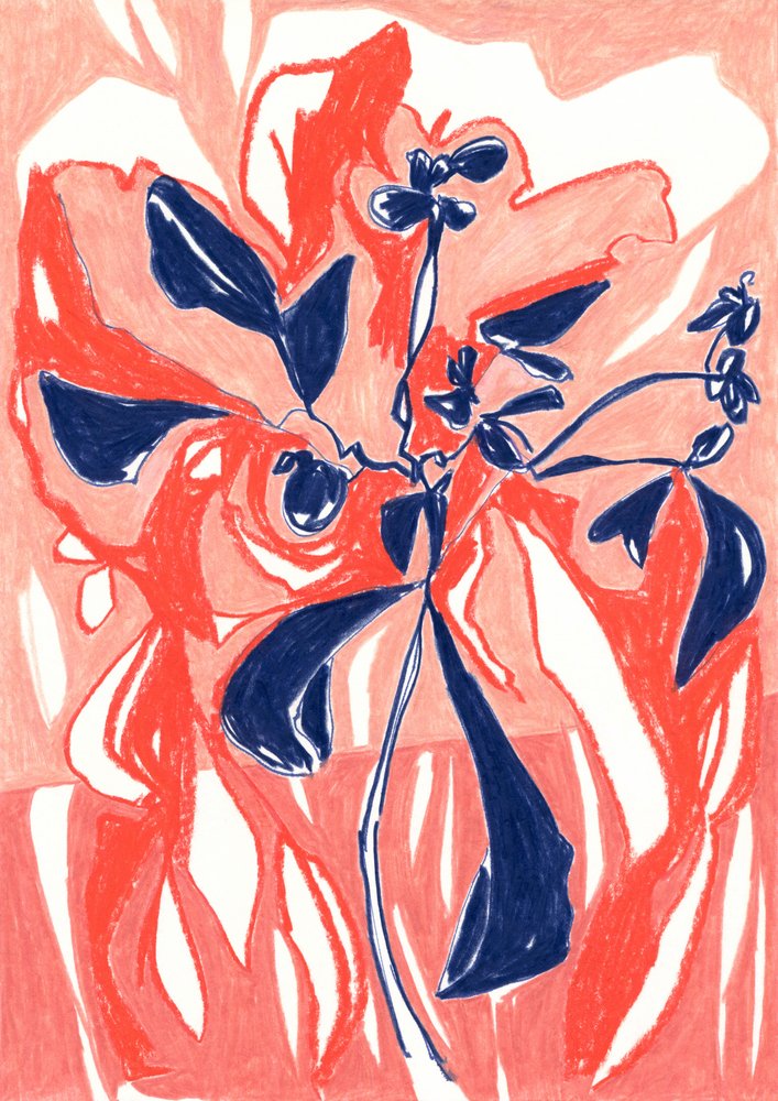 Vibrant Coral Botanicals by Jenja Braun