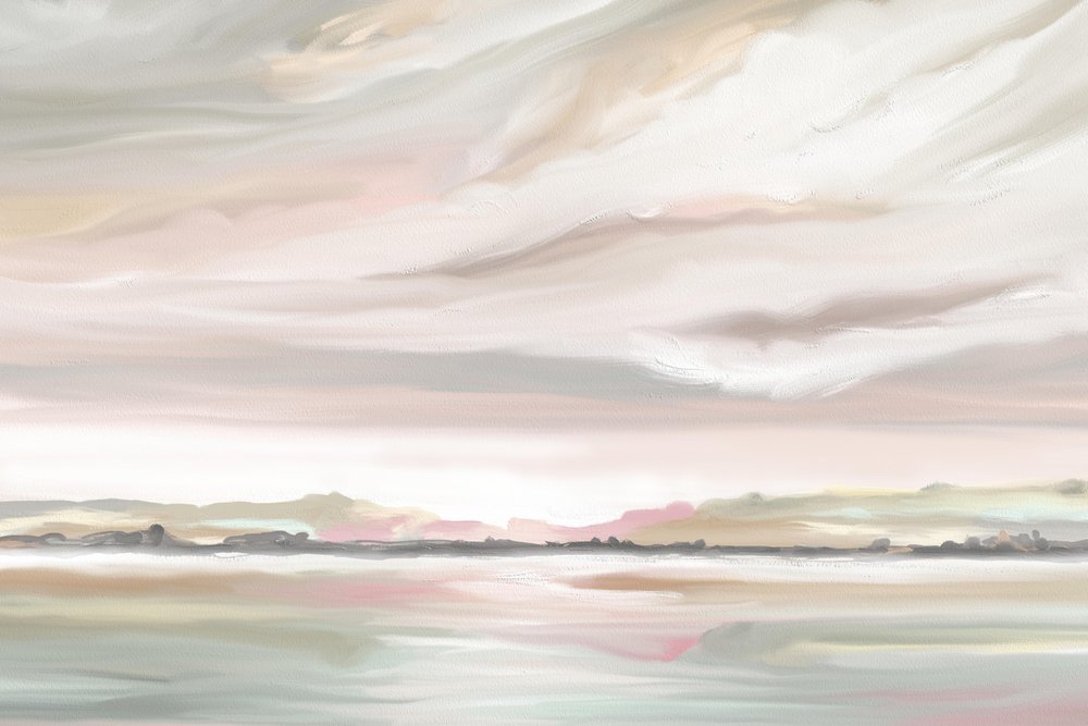 Serene Pastel Landscape by Jenna Alheit