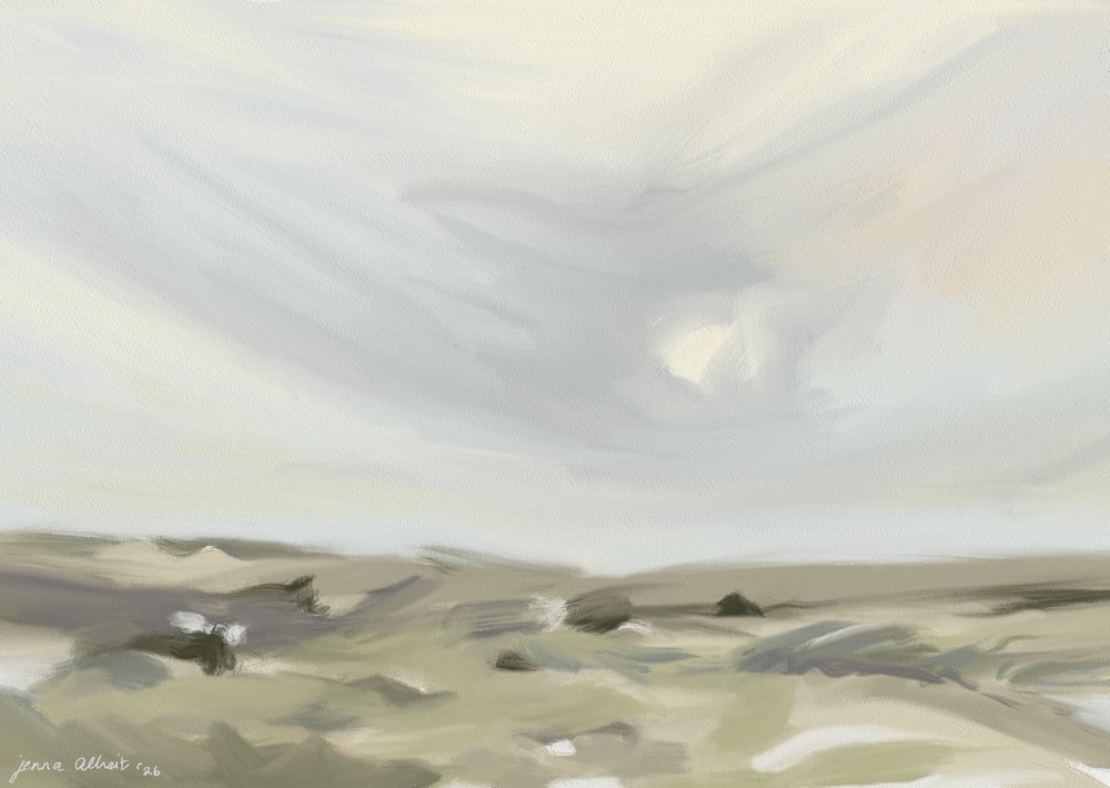 Serene Sky Landscape by Jenna Alheit
