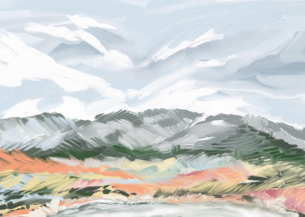 Vibrant Autumn Mountains by Jenna Alheit