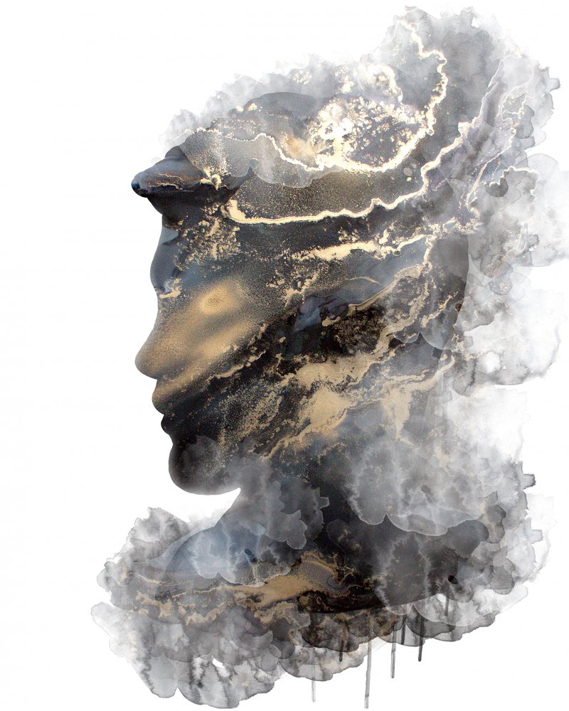 Fluid Gold Silhouette by Jenny Nielsen