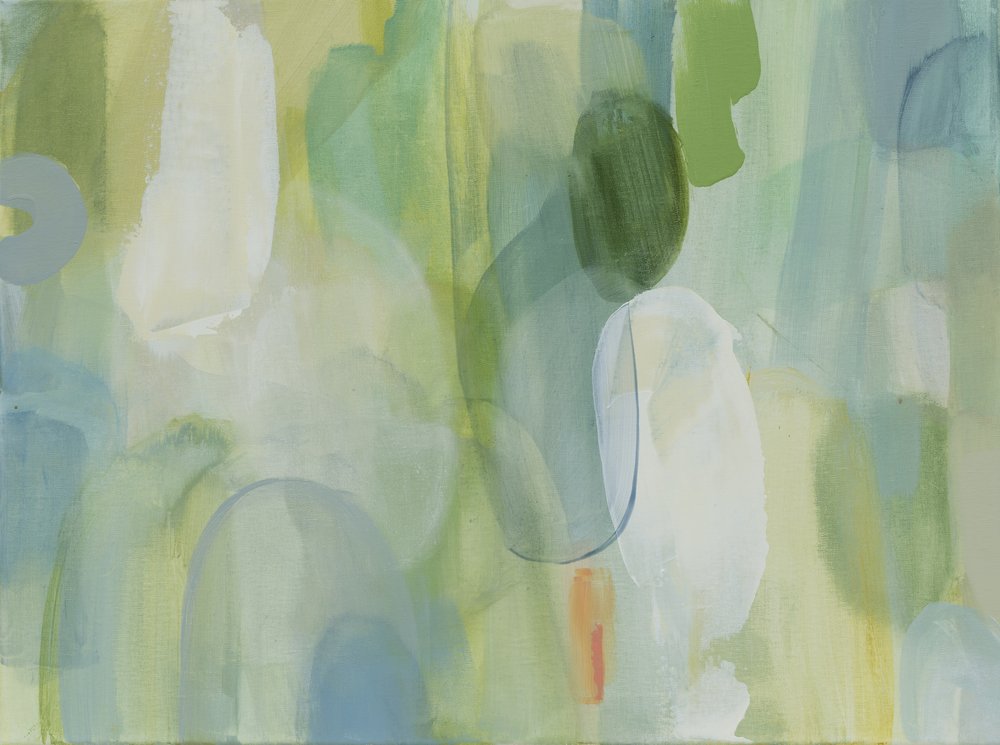 Green Blue Abstract by Jenny Westenhofer