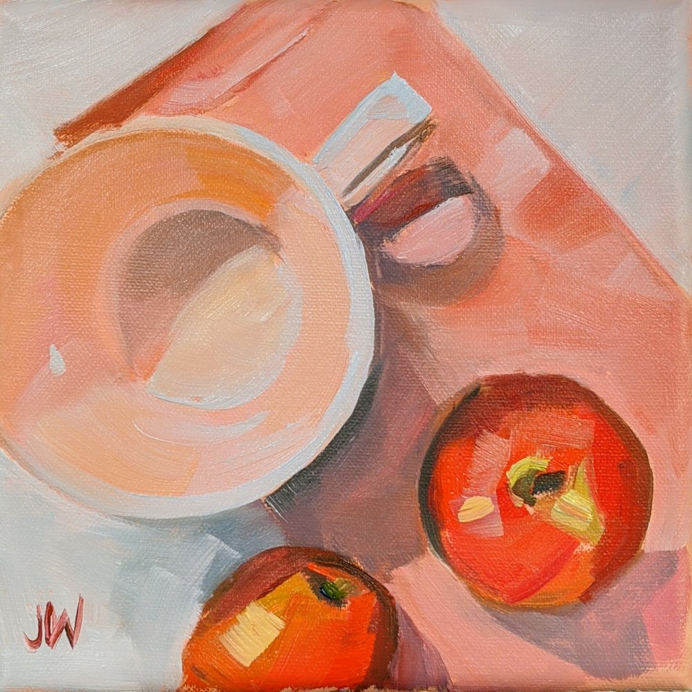 Peach Tea Cup by Jenny Westenhofer