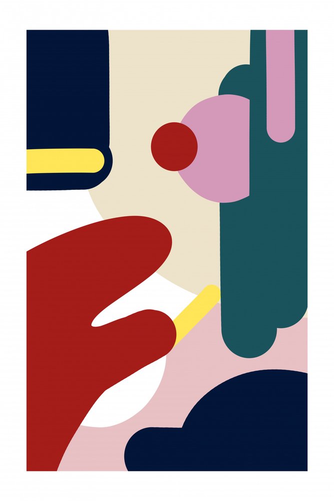 Colorful Abstract Forms by Jilli Darling