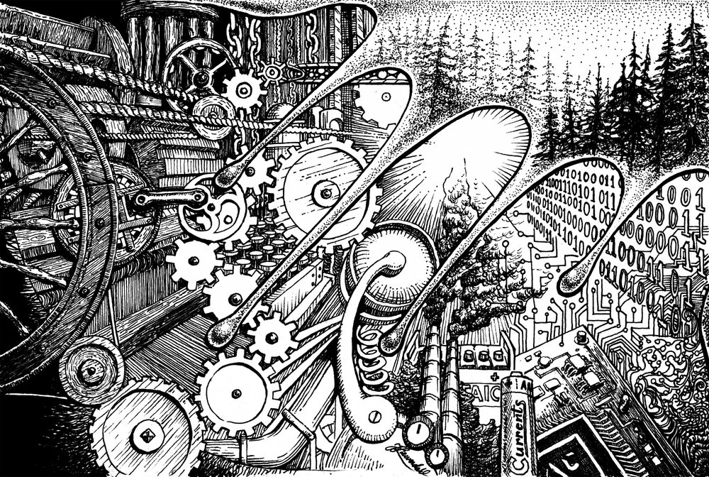 Steampunk Digital Forest by Johan Liewendahl