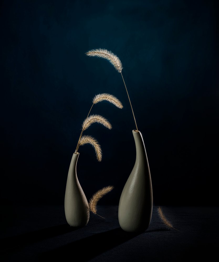Moody Botanical Vases by John-Mei Zhong