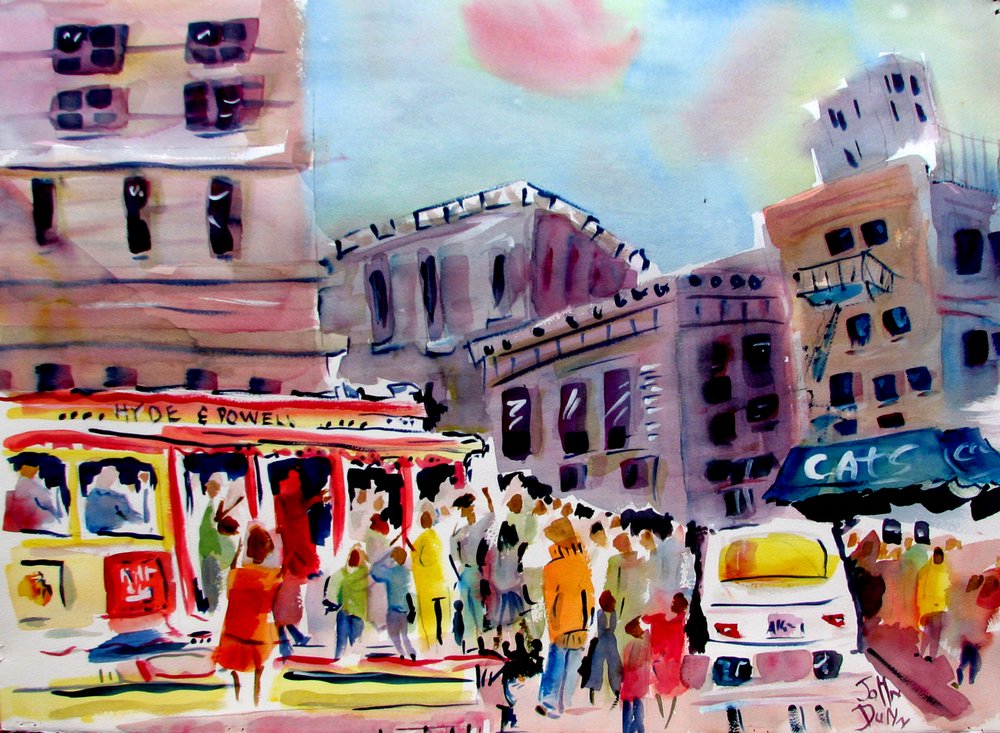 Lively San Francisco Cable Car by John Dunn