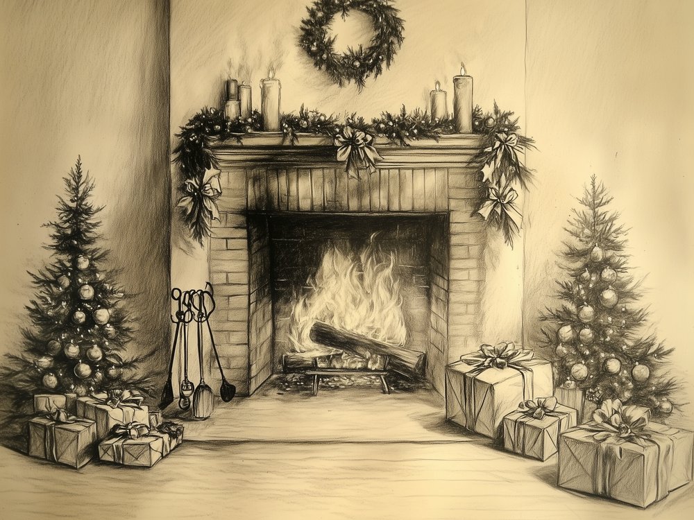 Cozy Christmas Fireplace by Jolly and Dash
