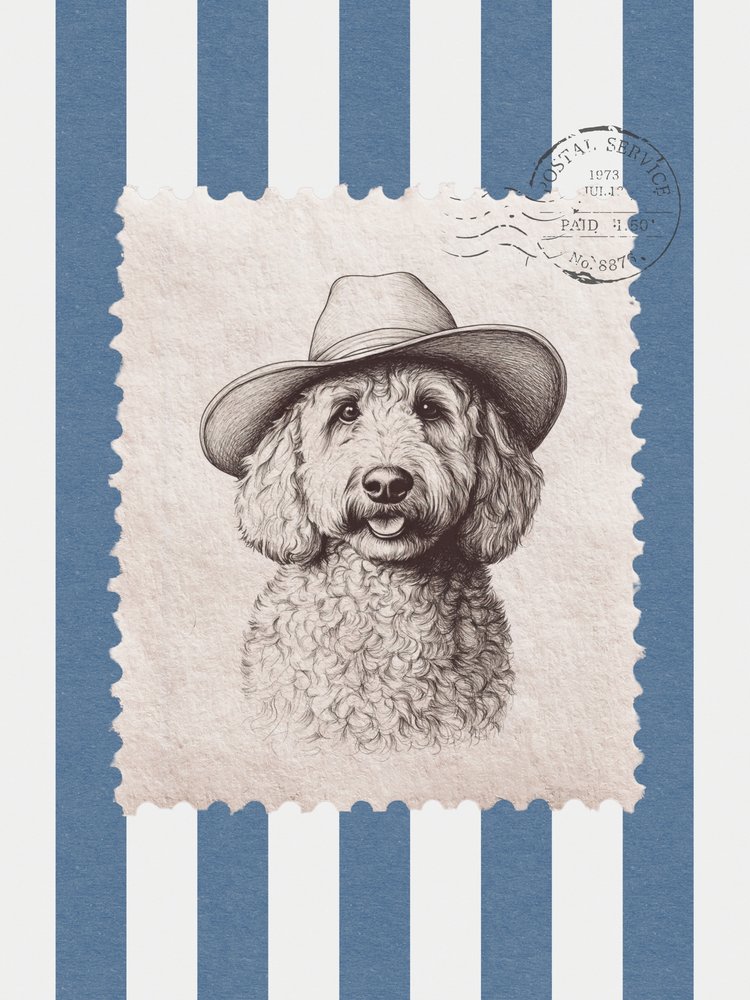 Doodle Dog Cowboy Stamp by Jolly and Dash