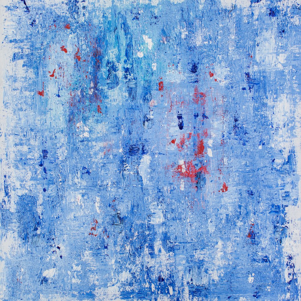 Vibrant Blue Abstract by Jonas Weikel