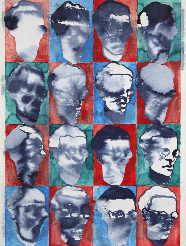 Abstract Faces Grid by Joshua Hoskins