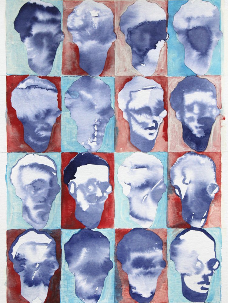 Abstract Faces Grid by Joshua Hoskins