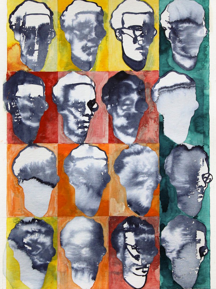 Abstract Faces Grid by Joshua Hoskins