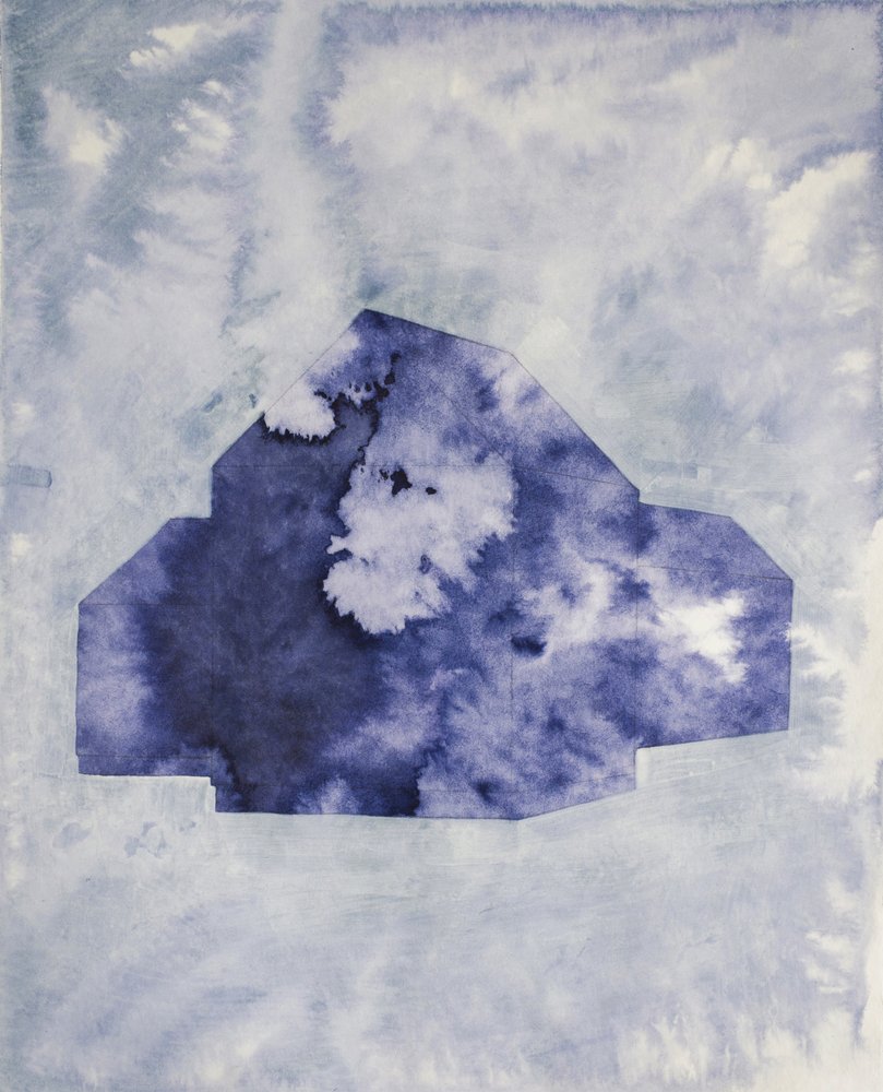 Dreamy Blue House Shape by Joshua Hoskins