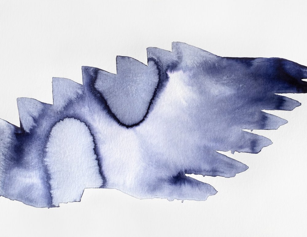 Fluid Indigo Watercolor by Joshua Hoskins