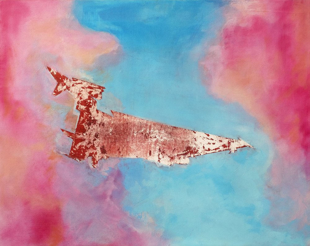 Red Spaceship Flight by Joshua Hoskins