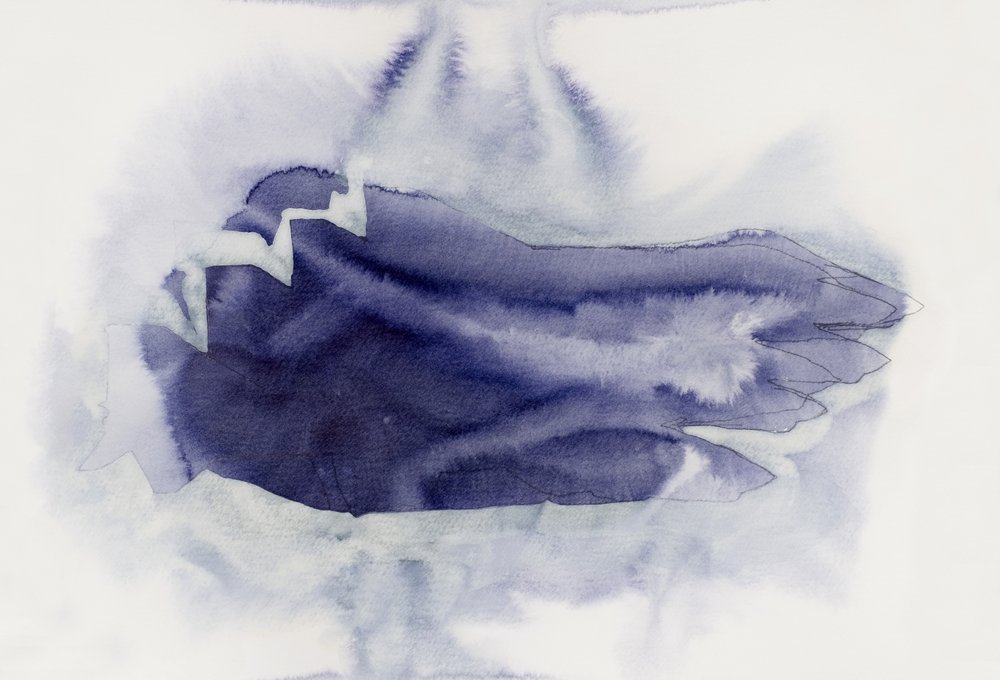 Soft Indigo Abstract by Joshua Hoskins