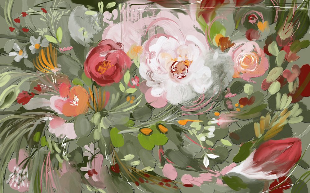 Vibrant Garden Blooms by Josie George